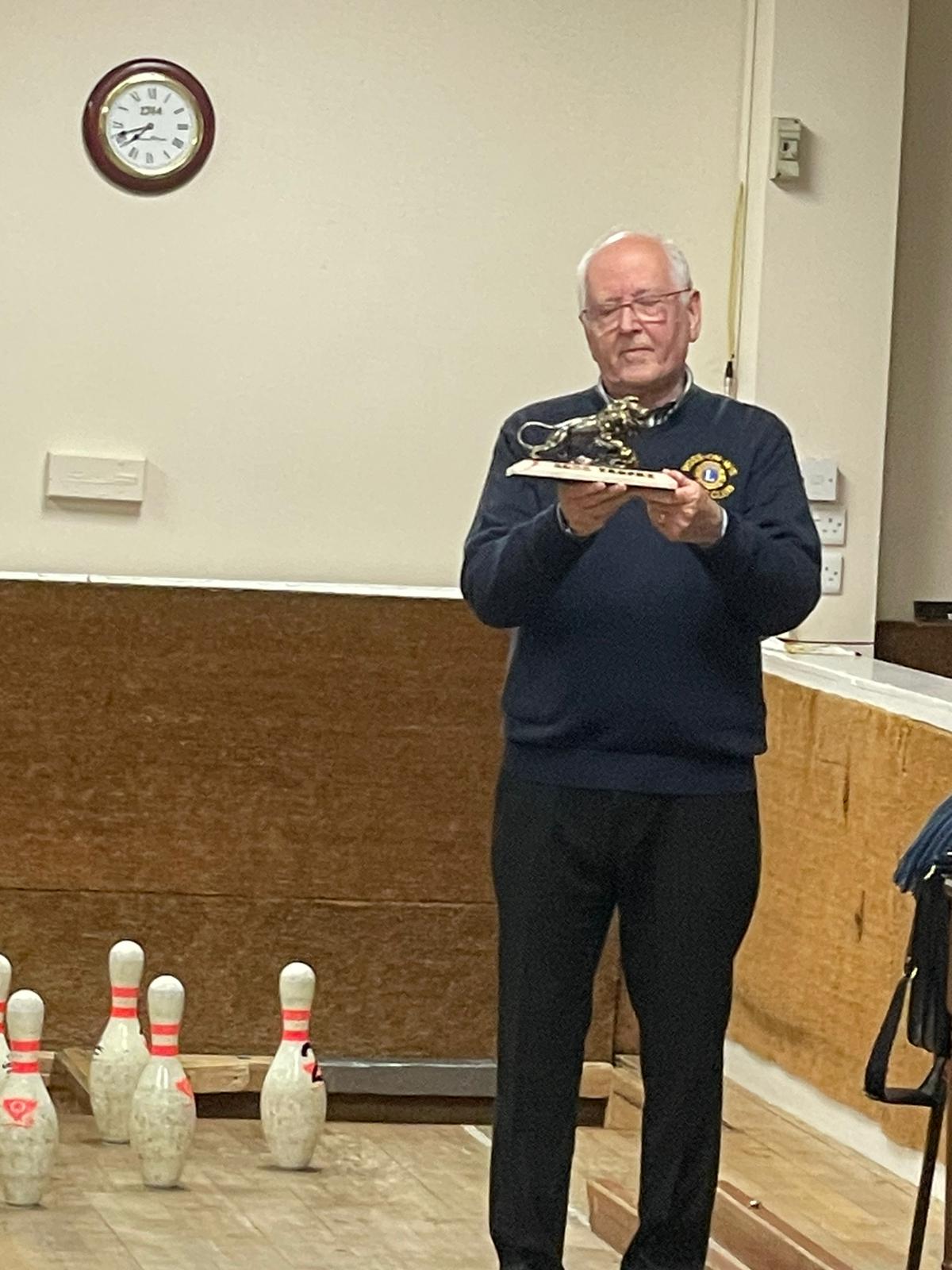 Keith Wilding with a Zone Social Trophy